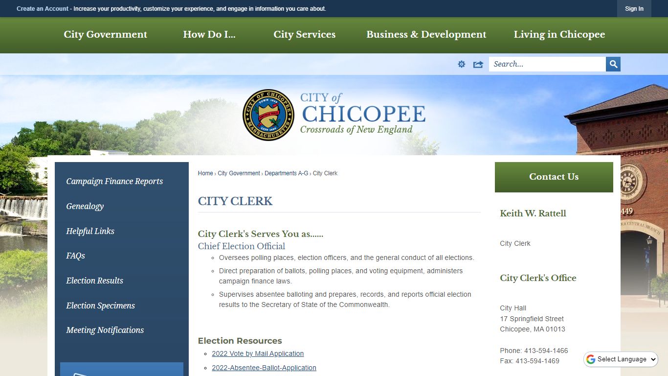 City Clerk | Chicopee, MA